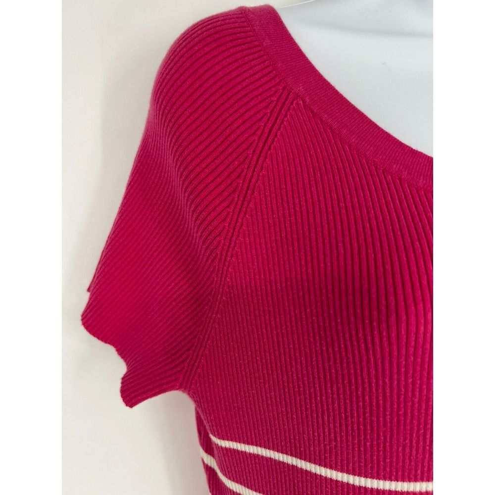 FALLS CREEK Vintage Top Women's Size XL Barbie Pink Boat Neck Short Sleeve - Picture 4 of 10